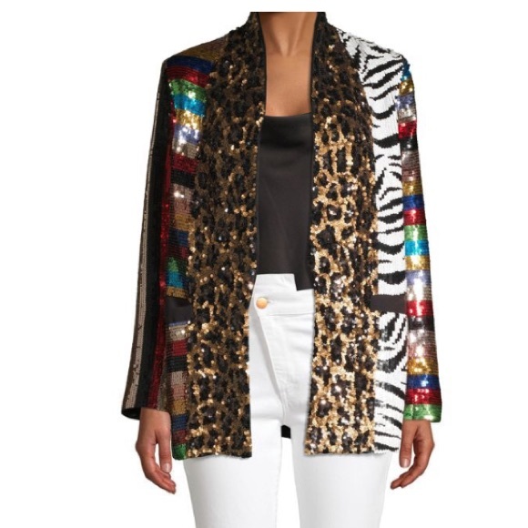 alice olivia sequin jacket